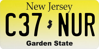 NJ license plate C37NUR