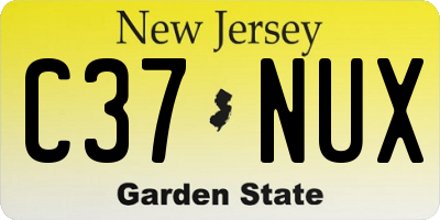 NJ license plate C37NUX