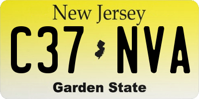 NJ license plate C37NVA