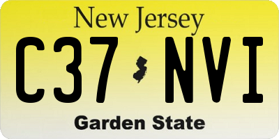 NJ license plate C37NVI