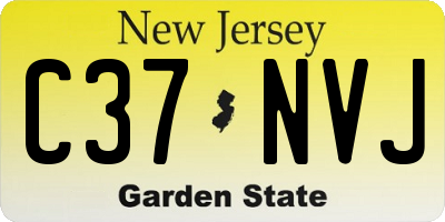 NJ license plate C37NVJ