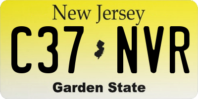 NJ license plate C37NVR