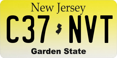 NJ license plate C37NVT