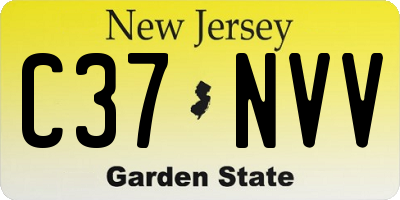 NJ license plate C37NVV