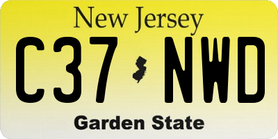 NJ license plate C37NWD
