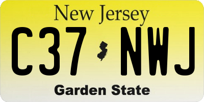 NJ license plate C37NWJ