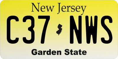 NJ license plate C37NWS