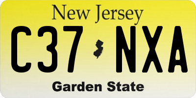 NJ license plate C37NXA