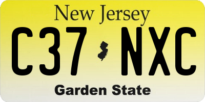 NJ license plate C37NXC