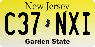 NJ license plate C37NXI