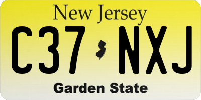 NJ license plate C37NXJ