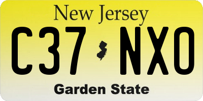 NJ license plate C37NXO