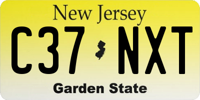 NJ license plate C37NXT