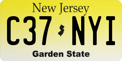 NJ license plate C37NYI