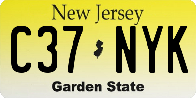NJ license plate C37NYK