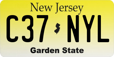 NJ license plate C37NYL
