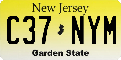 NJ license plate C37NYM