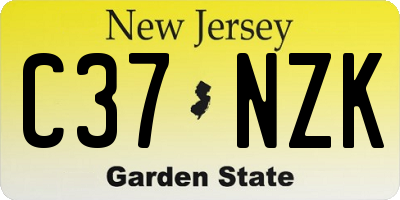 NJ license plate C37NZK