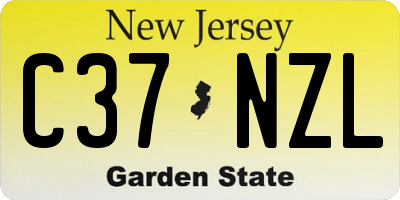 NJ license plate C37NZL