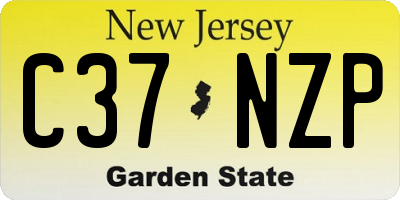 NJ license plate C37NZP