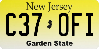 NJ license plate C37OFI