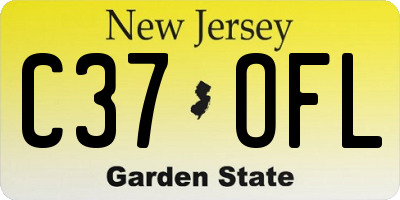 NJ license plate C37OFL