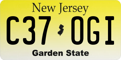 NJ license plate C37OGI