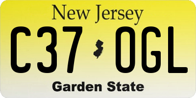 NJ license plate C37OGL