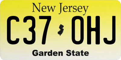 NJ license plate C37OHJ