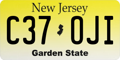NJ license plate C37OJI