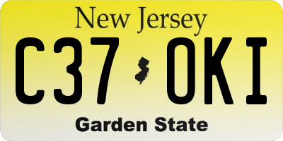 NJ license plate C37OKI