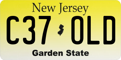 NJ license plate C37OLD