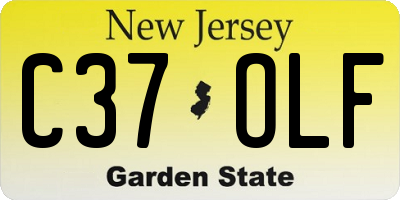 NJ license plate C37OLF