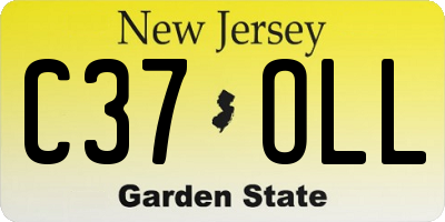 NJ license plate C37OLL