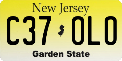 NJ license plate C37OLO