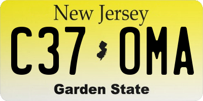 NJ license plate C37OMA