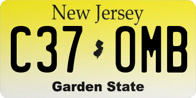 NJ license plate C37OMB
