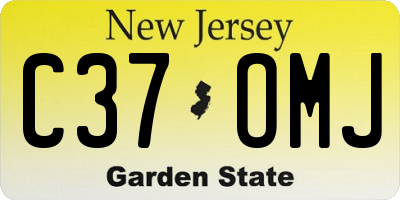 NJ license plate C37OMJ