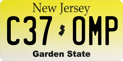 NJ license plate C37OMP