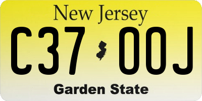 NJ license plate C37OOJ