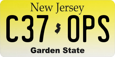 NJ license plate C37OPS