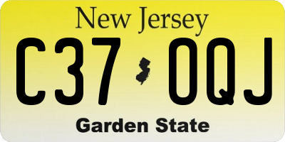 NJ license plate C37OQJ