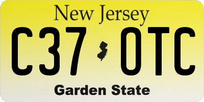 NJ license plate C37OTC