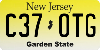 NJ license plate C37OTG