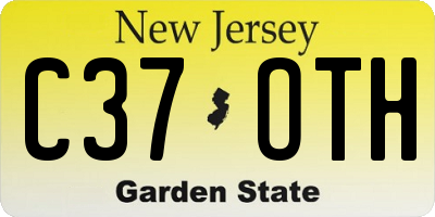 NJ license plate C37OTH