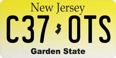 NJ license plate C37OTS