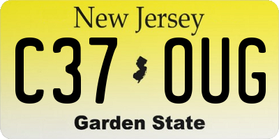 NJ license plate C37OUG