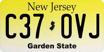 NJ license plate C37OVJ