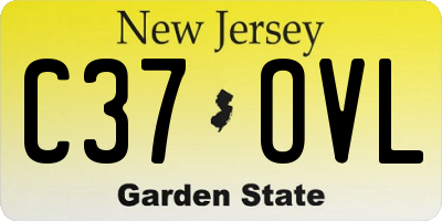 NJ license plate C37OVL