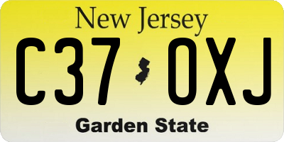 NJ license plate C37OXJ